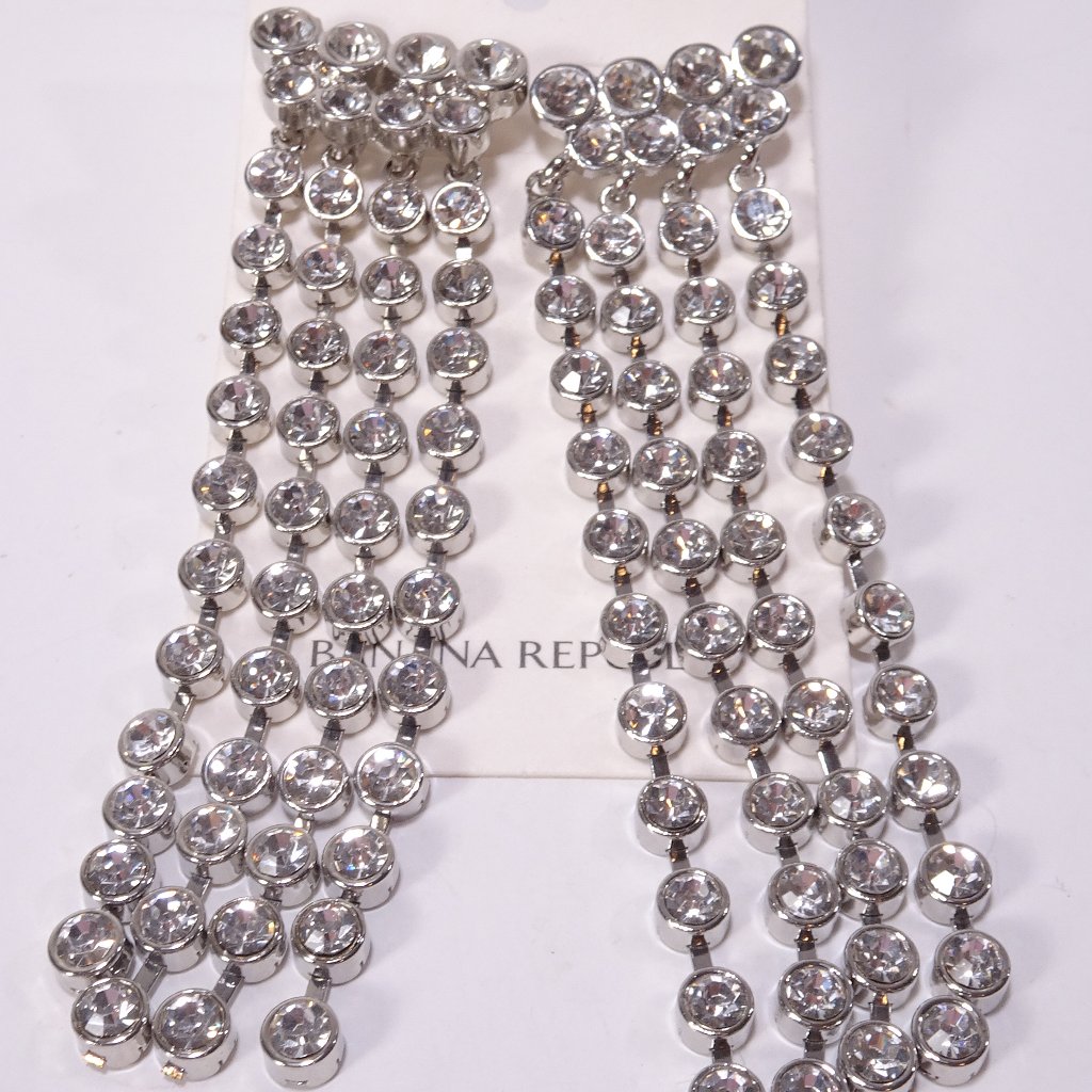 Banana Republic Crystal Waterfall Earrings Nwt 48 13$